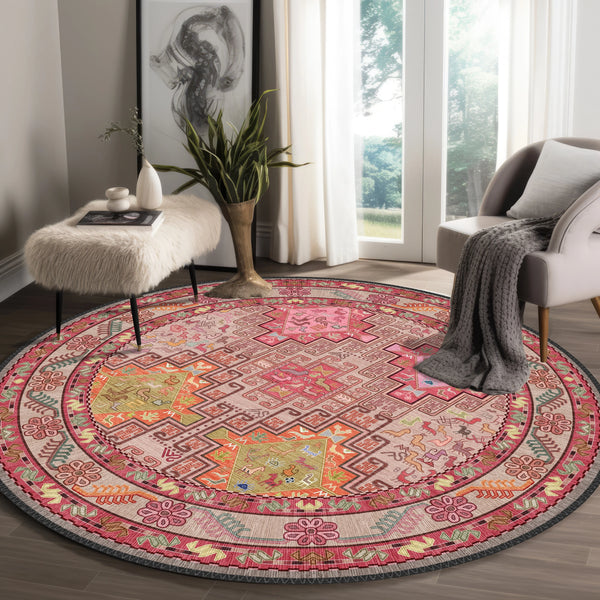 Pink Tribal Rug