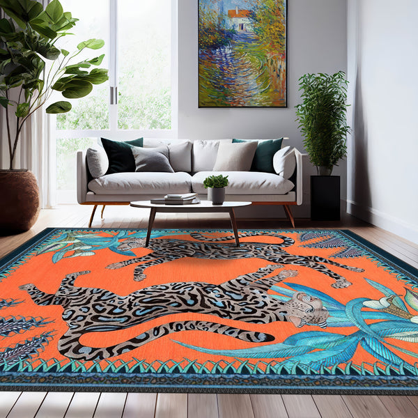 Artistic Leopard Rug