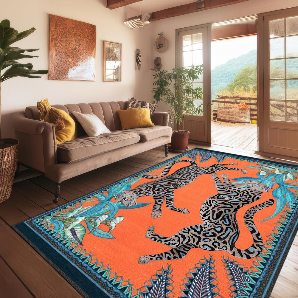 Artistic Leopard Rug