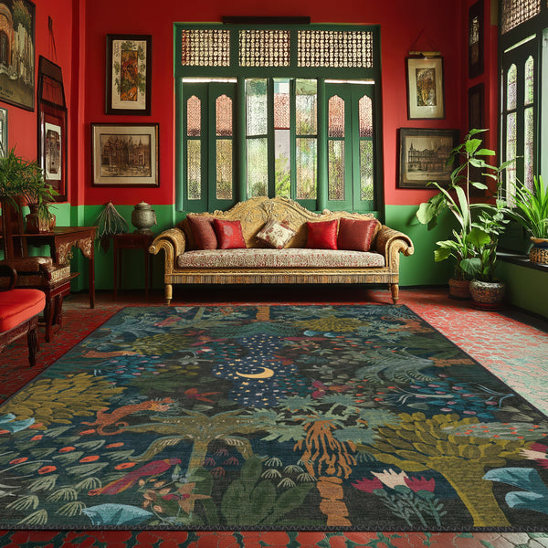 Whimsical Night Sky Rug