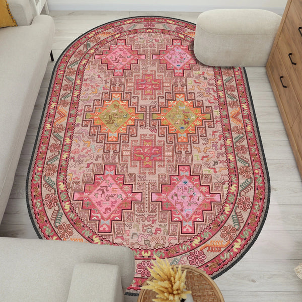 Pink Tribal Rug