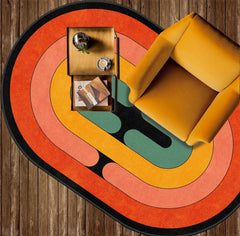 Abstract Orange Rug- My Store
