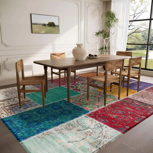 Artistic Patchwork Design Rug