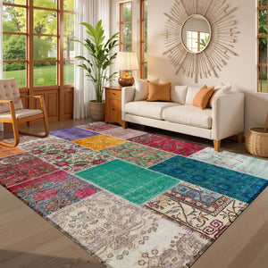 Artistic Patchwork Design Rug