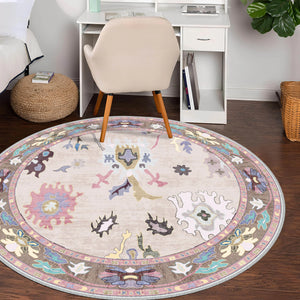 Pastel Harmony Oushak Rug