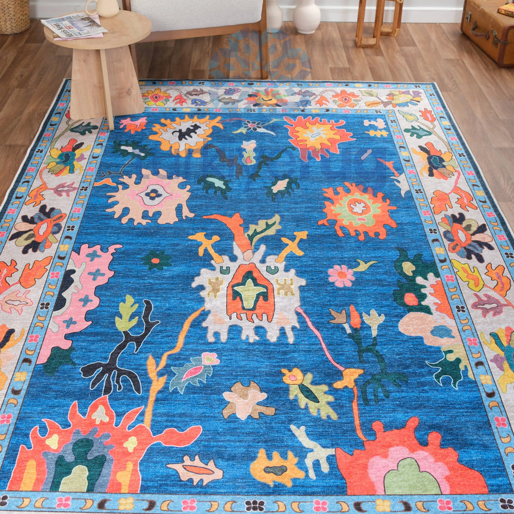 Colorful Oushak Rug