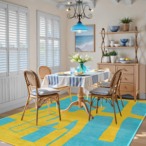 Turquoise Modern Rug