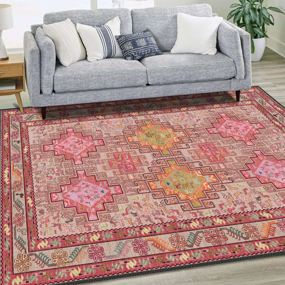 Pink Tribal Rug