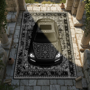 Black Classic Porsche Design Rug – CR 203
