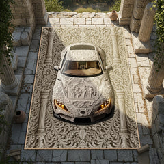 Baroque Art Luxury Rug with Supra Car - CR 234
