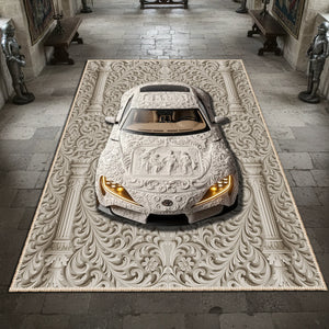 Baroque Art Luxury Rug with Supra Car - CR 234