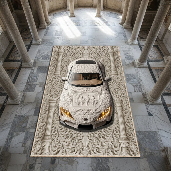 Baroque Art Luxury Rug with Supra Car - CR 234