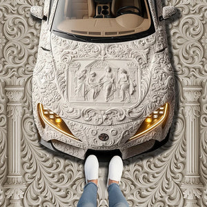 Baroque Art Luxury Rug with Supra Car - CR 234