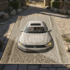 Baroque Relief Car Rug, Passat Design - CR 235