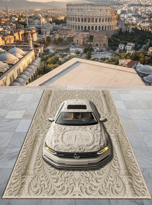 Baroque Relief Car Rug, Passat Design - CR 235