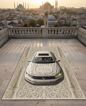 Baroque Relief Car Rug, Passat Design - CR 235