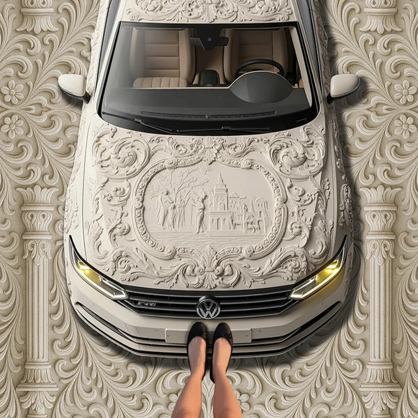 Baroque Relief Car Rug, Passat Design - CR 235