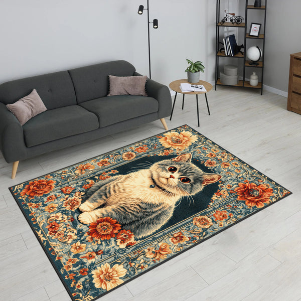 Floral Cat Rug