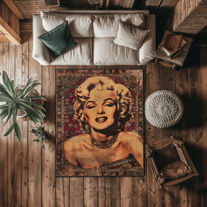 Classic Marilyn Monroe Portrait Area Rug - Timeless Elegance
