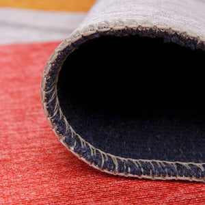 Close-up of the Modern Artistic Flair Rug’s unique design and low-profile pile