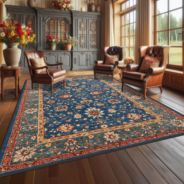 Close-up of the intricate patterns of the Luxurious Hallway Rug