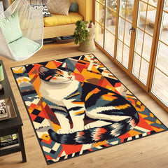Abstract Cat Rug