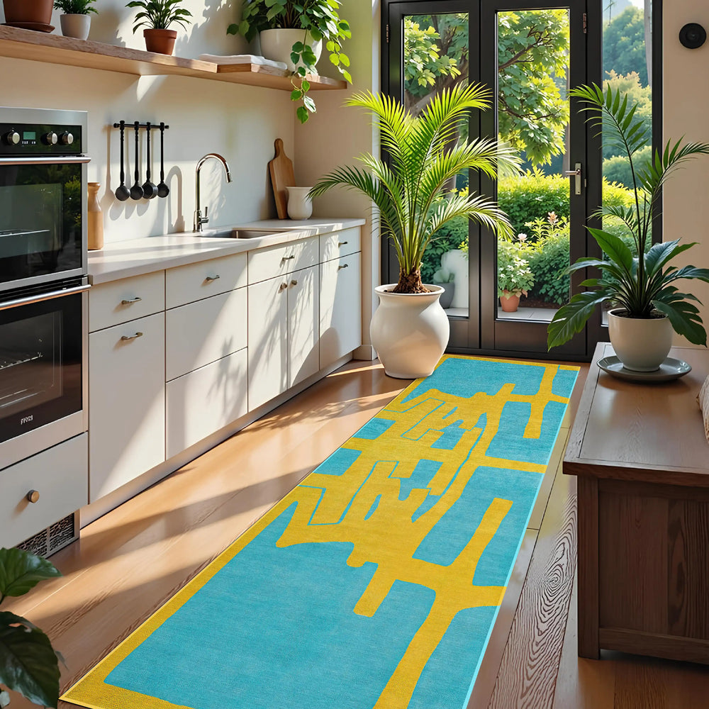 Turquoise Modern Rug