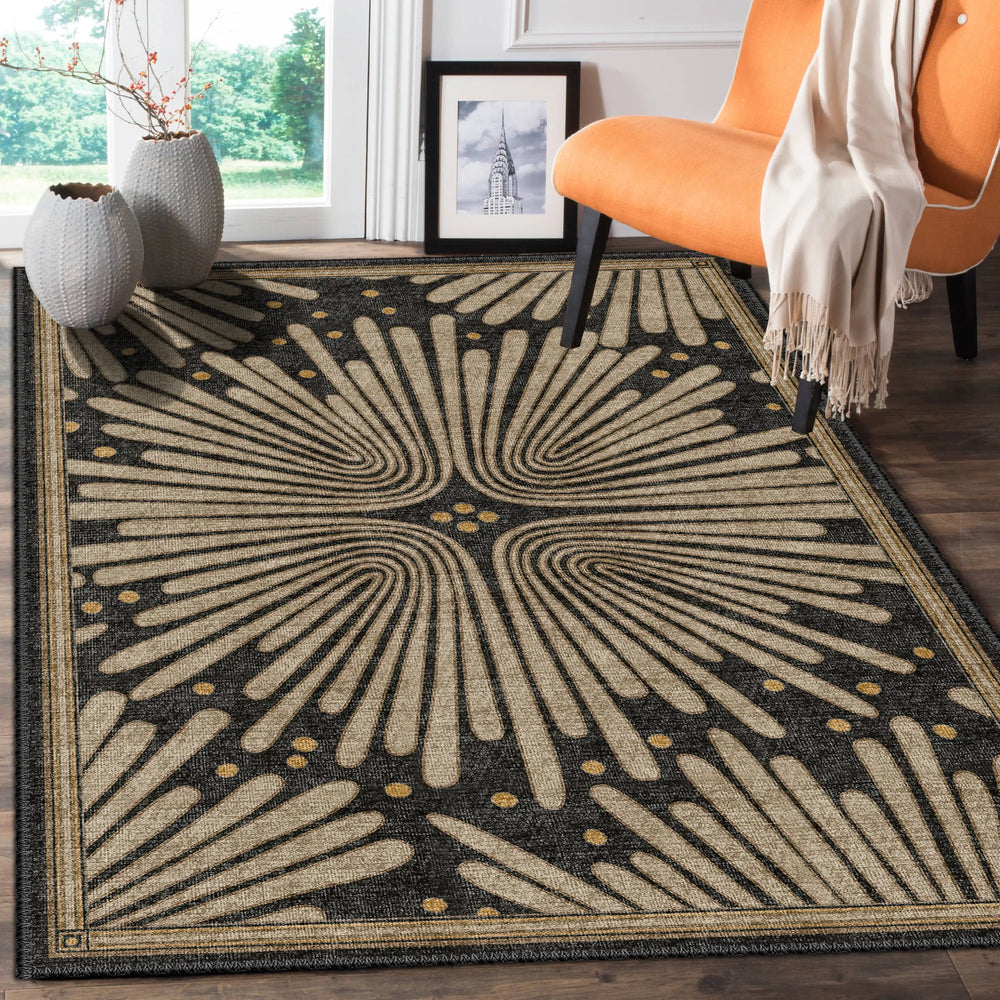 Retro Charcoal Rug