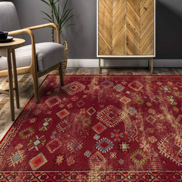 Custom-sized Tribal Area Rug tailored to enhance the unique aesthetics of a room
