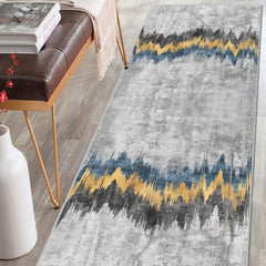 Detailed view of a modern gray carpet showcasing high-quality cotton and refined tones