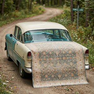 Soft Blue Traditional Rug