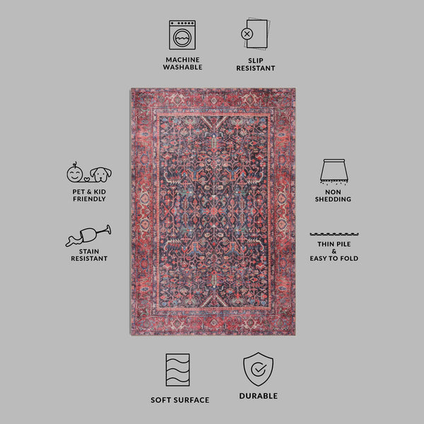 Elegant Oriental Persian Rug placed under a dining table, enriching the room's decor.