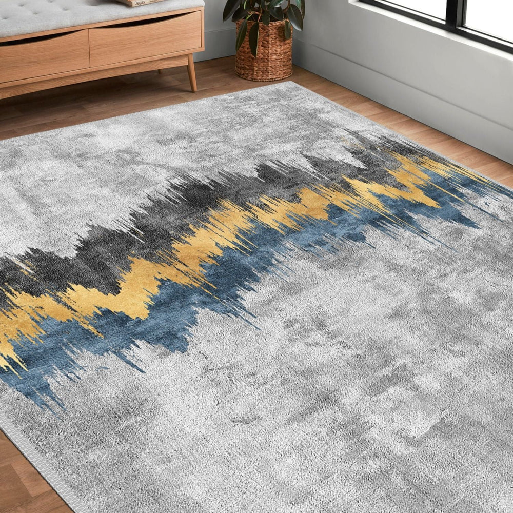 Modern gray carpet providing understated luxury to a minimalist bedroom