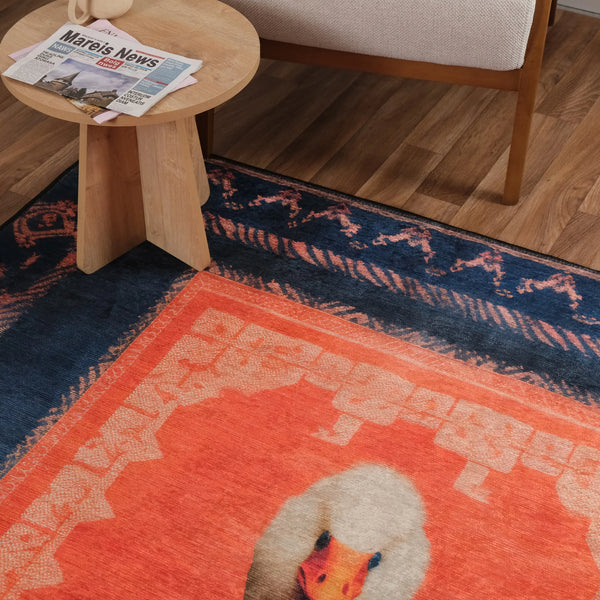 Artistic Goose Portrait Rug