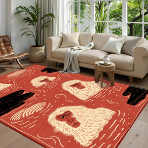 Indigo Macaque Rug