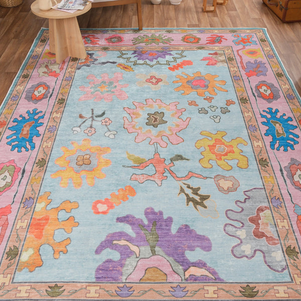 Floral Pink Rug
