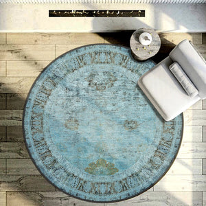 Turquoise Washable Rug