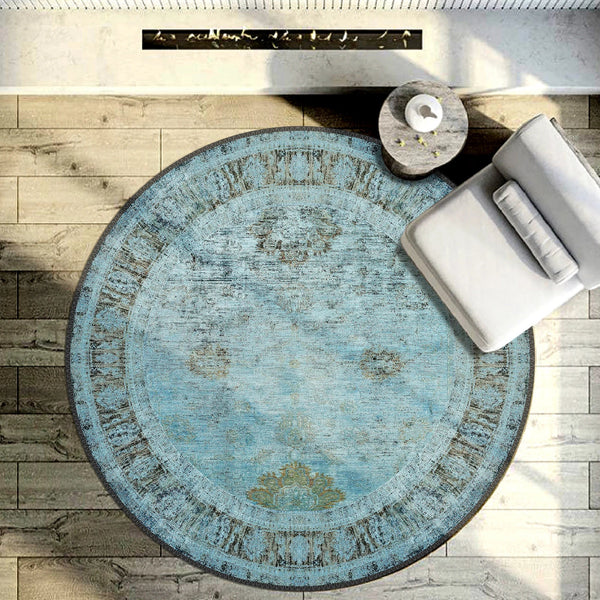 Turquoise Washable Rug