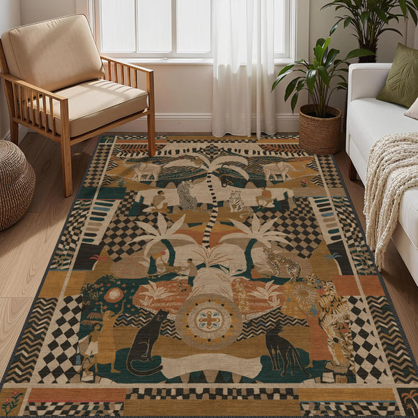 Tribal Jungle Floor Rug