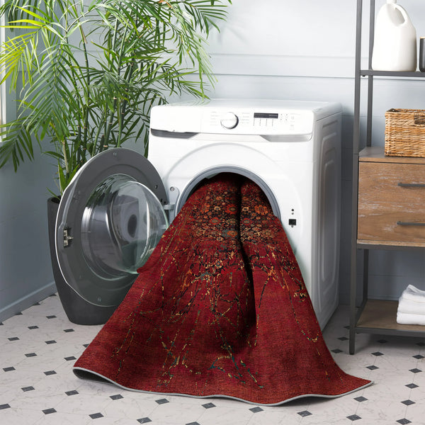 Fire Essence, Artistic Red Rug - KL 459