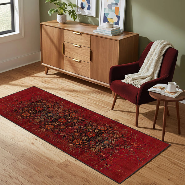 Fire Essence, Artistic Red Rug - KL 459