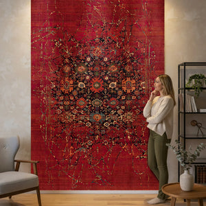 Fire Essence, Artistic Red Rug - KL 459