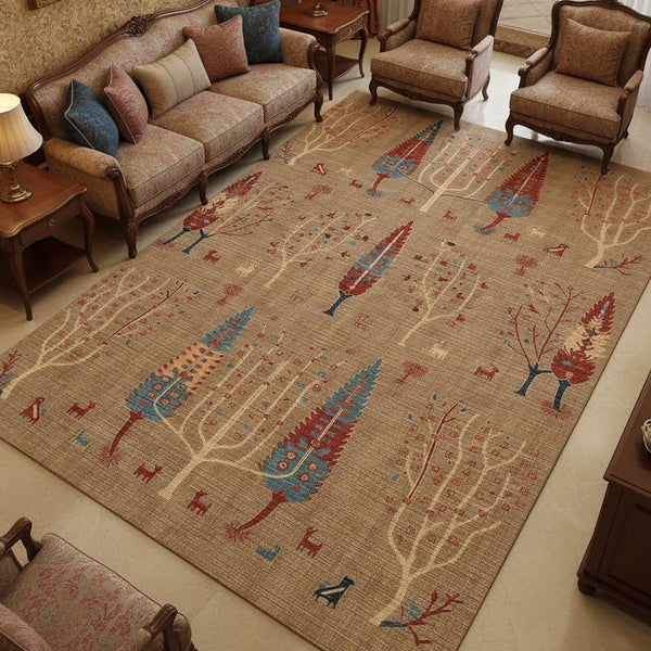 Rustic Tree Pattern Carpet - KL 380