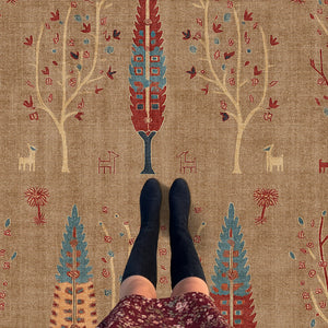 Rustic Tree Pattern Carpet - KL 380