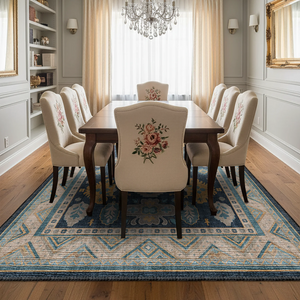 Navy Background Heritage Rug – KL 393