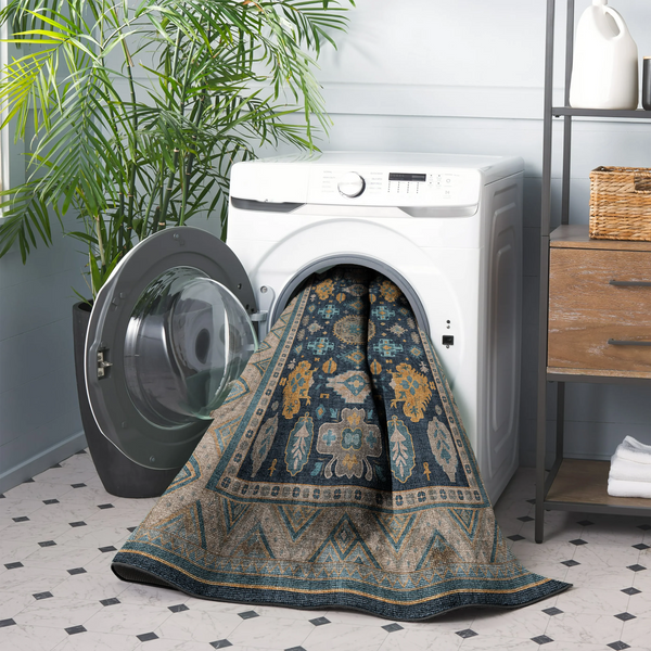 Navy Background Heritage Rug – KL 393