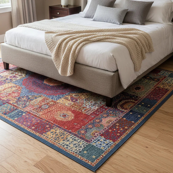 Colorful Patchwork Area Rug - KL 422