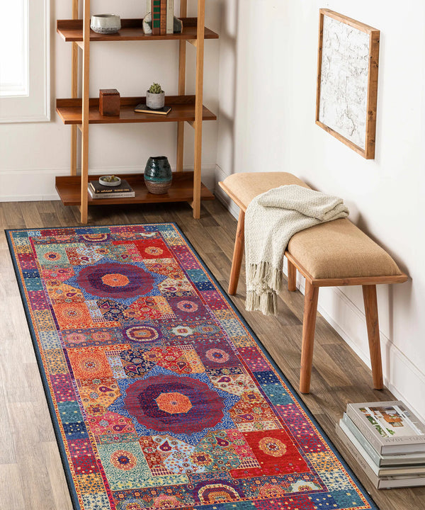Colorful Patchwork Area Rug - KL 422