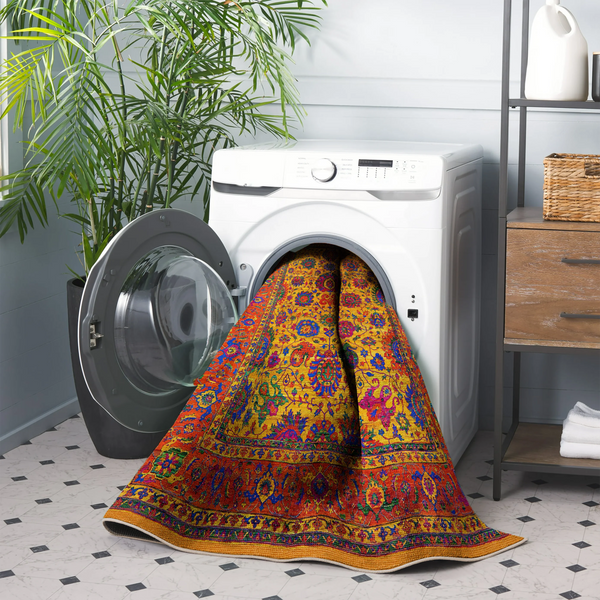 Warm Toned Yellow Rug - KL 428