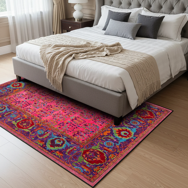 Fuchsia Bloom Vintage Rug – KL 439